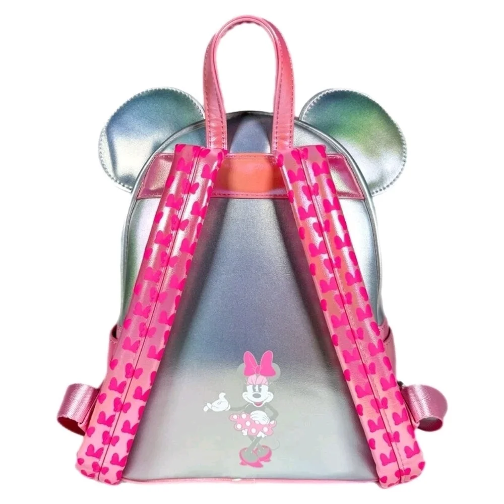 Loungefly Platinum Minnie Mouse Mini Backpack